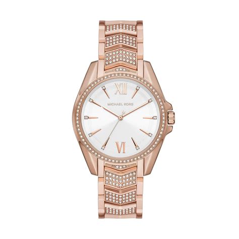 michael kors whitney analog white dial women's watch-mk6858